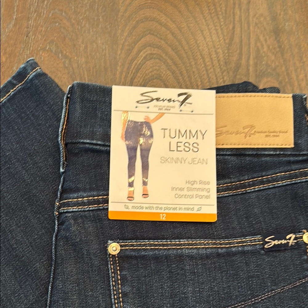 NWT! 💯 Seven7 Blue Skinny Jeans with Tummy Control size 12